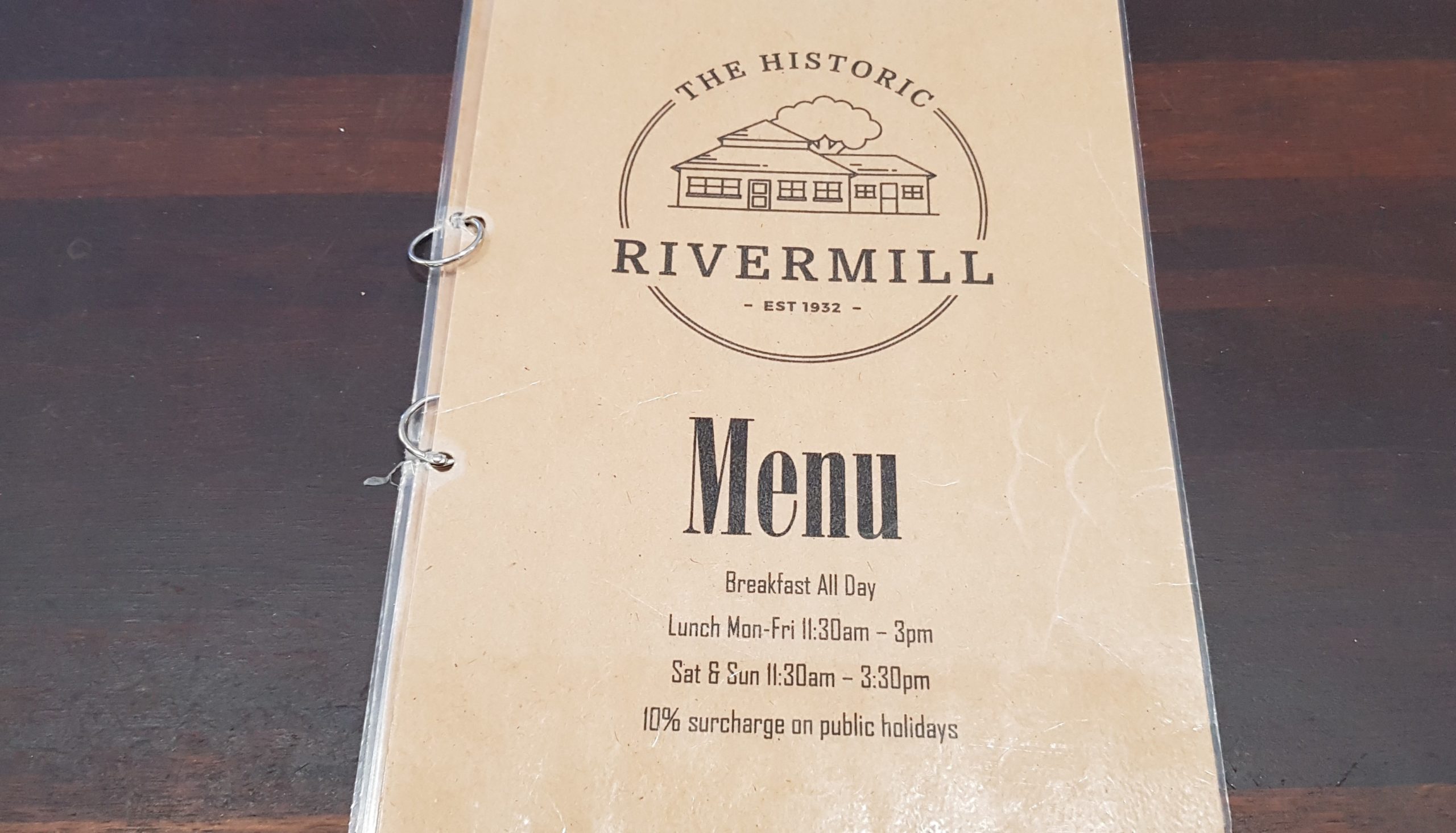 The Historic Rivermill Menu
