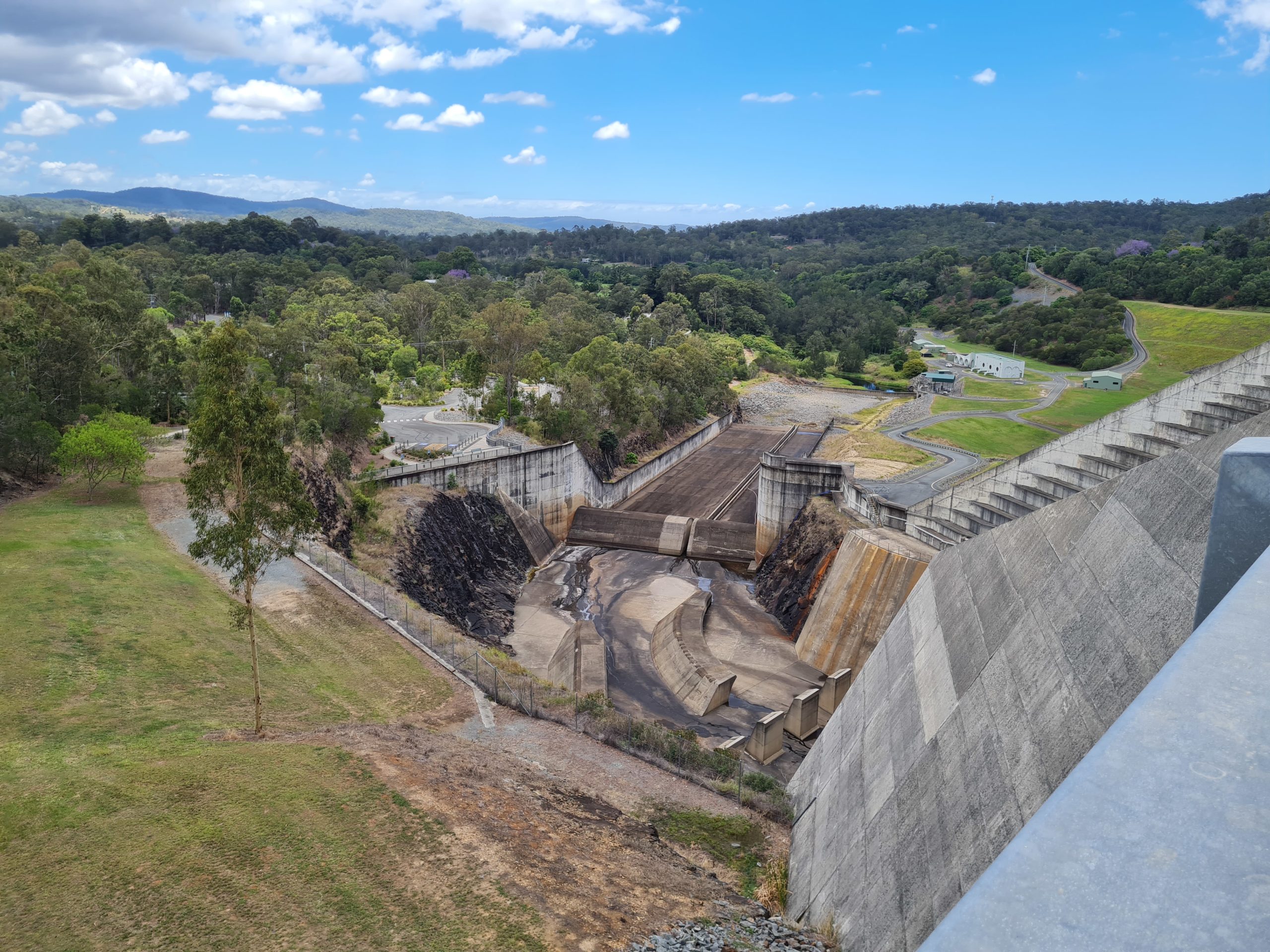 View of Spillway from top of Hinze Dam