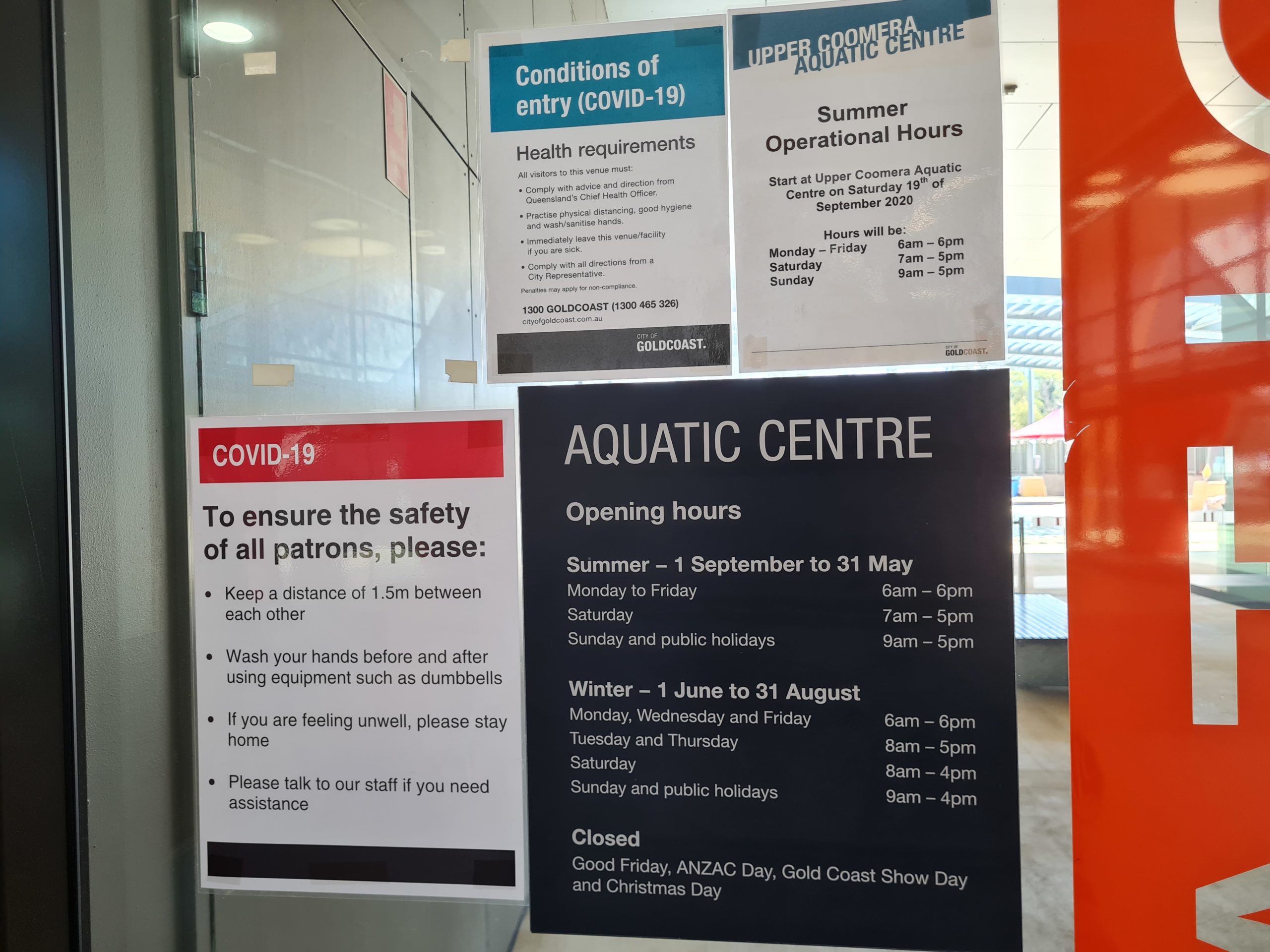 Aquatic Centre Hours