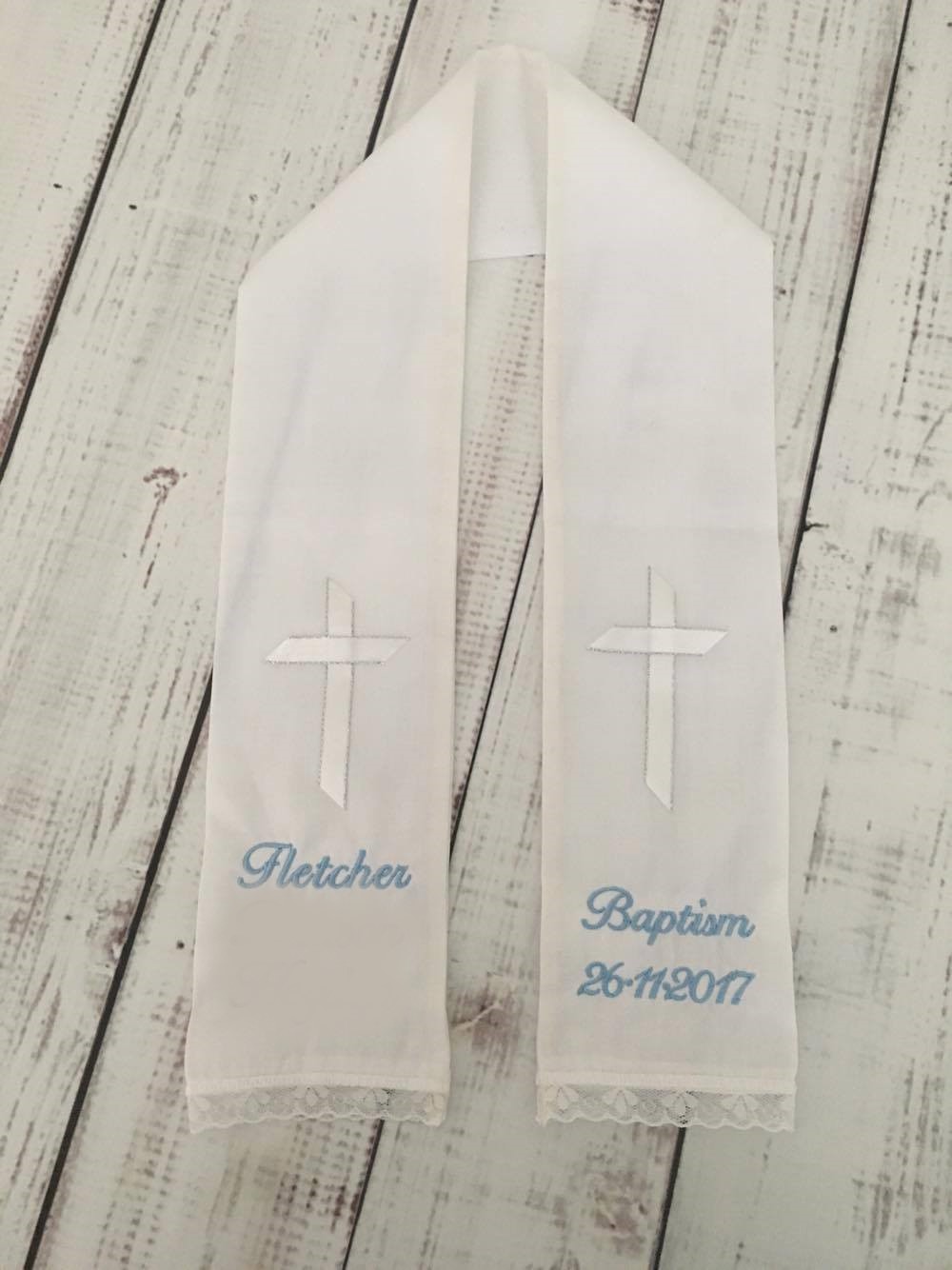 Embroidered Baptism Stole
