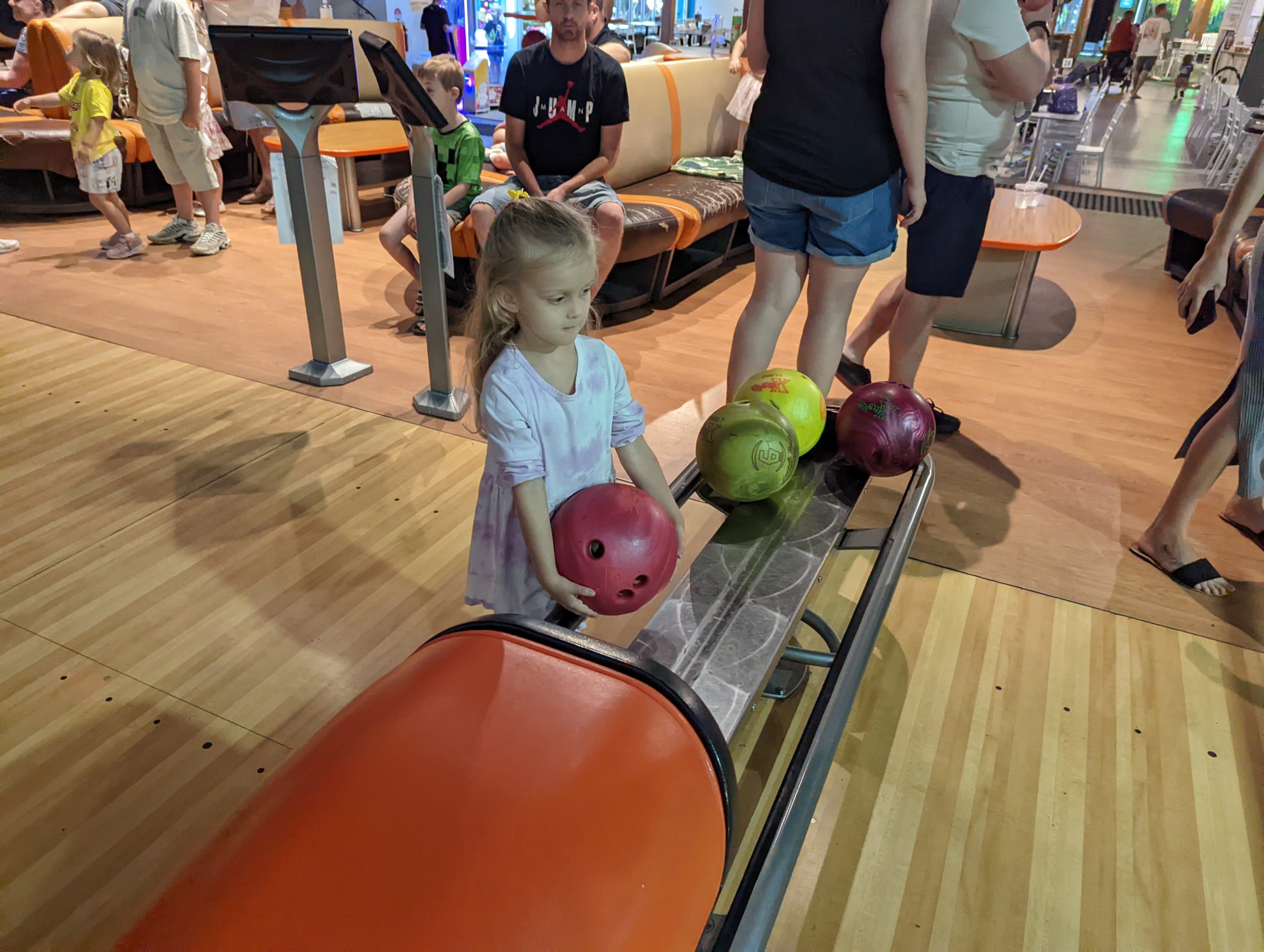 bowling with kids