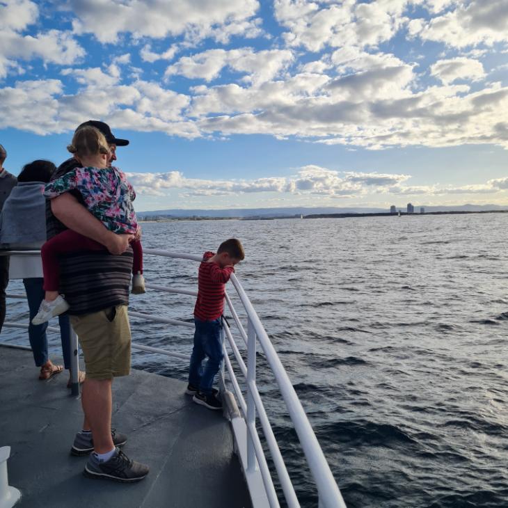 family whale watching queensland